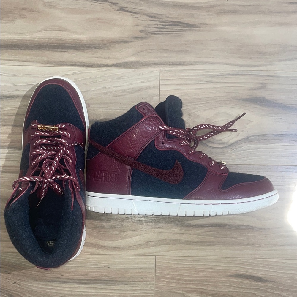 Nike Dunk High Supreme 'Destroyer' in black and red earth colorway